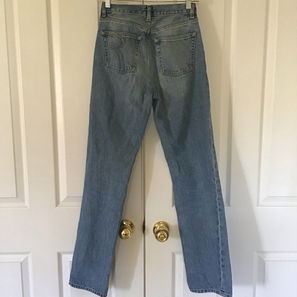 ROUJE High-Rise Straight-Leg Blue Jeans - Picture 7 of 10